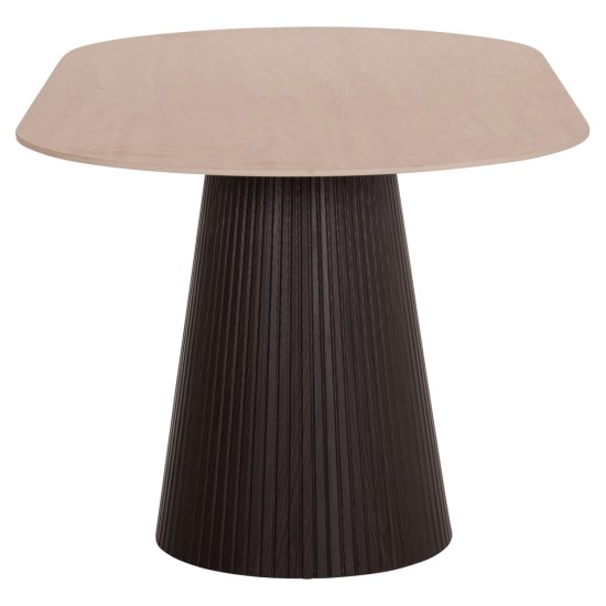 ΤΡΑΠΕΖΙ ΟΒΑΛ CATER HM18320 ΚΕΡΑΜΙΚΟ TOP ΟΨΗ ΤΡΑΒΕΡΤΙΝΑΣ-MDF ΒΑΣΗ 180x90x74Υεκ