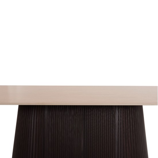 ΤΡΑΠΕΖΙ ΟΒΑΛ CATER HM18320 ΚΕΡΑΜΙΚΟ TOP ΟΨΗ ΤΡΑΒΕΡΤΙΝΑΣ-MDF ΒΑΣΗ 180x90x74Υεκ