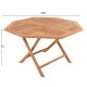 ΤΡΑΠΕΖΙ ΠΟΛΥΓΩΝΟ ΠΤΥΣΣΟΜΕΝΟ KARLIN HM6618 ΞΥΛΟ TEAK ΣΕ ΦΥΣΙΚΟ ΧΡΩΜΑ 120x120x75Yεκ.