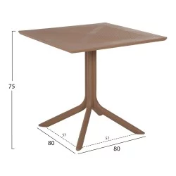 ΤΡΑΠΕΖΙ ΠΟΛΥΠΡΟΠΥΛΕΝΙΟΥ ΤΕΤΡΑΓΩΝΟ LUNAR HM5930.15 DARK OLIVE 80x80x75Yεκ.