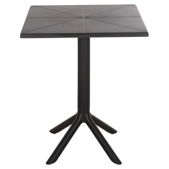 ΤΡΑΠΕΖΙ ΠΟΛΥΠΡΟΠΥΛΕΝΙΟΥ ΤΕΤΡΑΓΩΝΟ TERRIN HM6125.14 ΚΑΠΟΥΤΣΙΝΟ 60x60x75Υεκ.