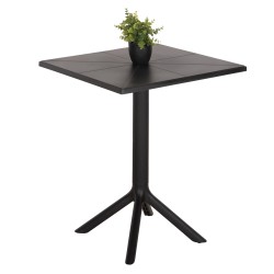 ΤΡΑΠΕΖΙ ΠΟΛΥΠΡΟΠΥΛΕΝΙΟΥ ΤΕΤΡΑΓΩΝΟ TERRIN HM6125.20 ΣΚΟΥΡΟ ΓΚΡΙ 60,5x60,5x76,5Υεκ.