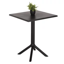 ΤΡΑΠΕΖΙ ΠΟΛΥΠΡΟΠΥΛΕΝΙΟΥ ΤΕΤΡΑΓΩΝΟ TERRIN HM6125.20 ΣΚΟΥΡΟ ΓΚΡΙ 60,5x60,5x76,5Υεκ.