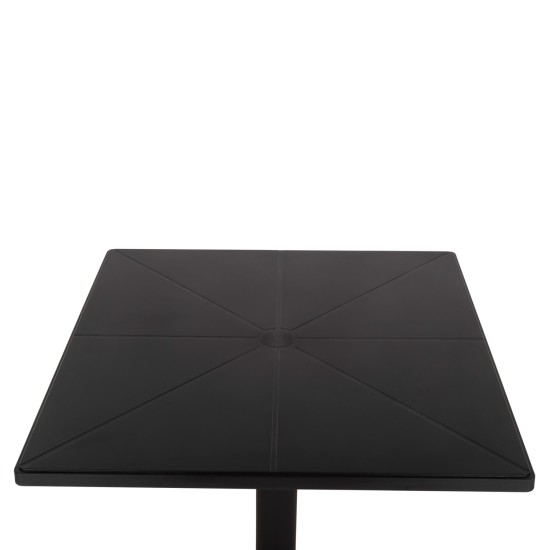 ΤΡΑΠΕΖΙ ΠΟΛΥΠΡΟΠΥΛΕΝΙΟΥ ΤΕΤΡΑΓΩΝΟ TERRIN HM6125.14 ΚΑΠΟΥΤΣΙΝΟ 60x60x75Υεκ.