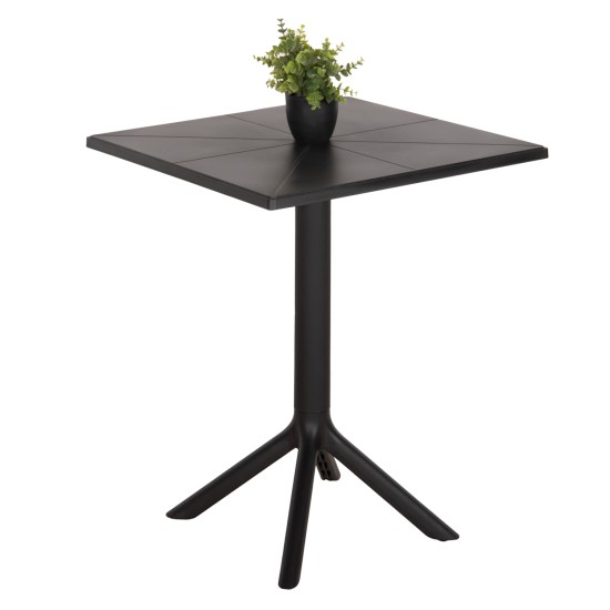 ΤΡΑΠΕΖΙ ΠΟΛΥΠΡΟΠΥΛΕΝΙΟΥ ΤΕΤΡΑΓΩΝΟ TERRIN HM6125.14 ΚΑΠΟΥΤΣΙΝΟ 60x60x75Υεκ.