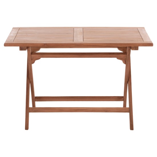 ΤΡΑΠΕΖΙ ΠΤΥΣΣΟΜΕΝΟ ΟΡΘΟΓΩΝΙΟ ERIS HM18117 ΞΥΛΟ TEAK--ΦΥΣΙΚΟ 120x70x76Υεκ.