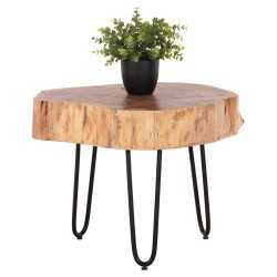 ΤΡΑΠΕΖΙ ΣΑΛΟΝΙΟΥ CLAUDINE ΑΠΟ ΜΑΣΙΦ ΚΟΡΜΟ ΑΚΑΚΙΑΣ ΠΑΧΟΥΣ 10εκ. HM8779.11 60x60x40Υεκ.