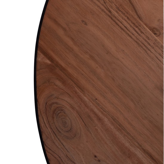 ΤΡΑΠΕΖΙ ΣΑΛΟΝΙΟΥ ATHARVA ΑΠΟ ΜΑΣΙΦ ΞΥΛΟ ΑΚΑΚΙΑΣ HM8461.11 Φ100x36Υ εκ.