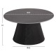 ΤΡΑΠΕΖΙ ΣΑΛΟΝΙΟΥ DUNCAN HM18022.01 ΚΕΡΑΜΙΚΟ TOP-MDF ΒΑΣΗ-ΜΑΥΡΟ Φ80x41Υεκ.