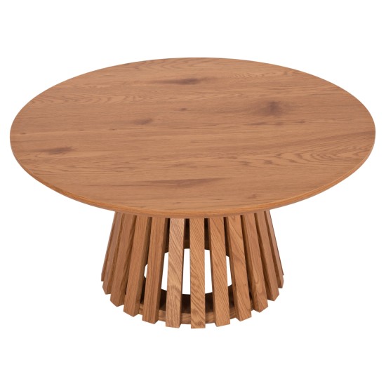 ΤΡΑΠΕΖΙ ΣΑΛΟΝΙΟΥ TALBERT HM18024 MDF ΣΕ ΑΝΟΙΧΤΟ ΦΥΣΙΚΟ ΞΥΛΟΥ Φ80x40,5Υεκ.