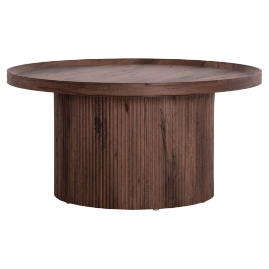 ΤΡΑΠΕΖΙ ΣΑΛΟΝΙΟΥ MARGON HM18026 MDF ΣΕ ΣΚΟΥΡΟ ΚΑΦΕ ΞΥΛΟΥ Φ80x40,5Υεκ.