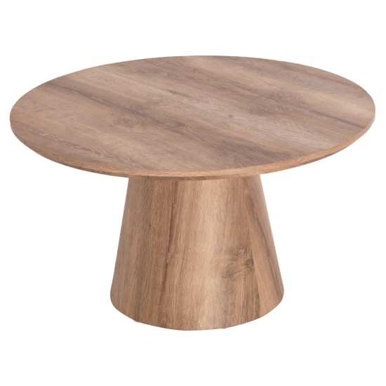 ΤΡΑΠΕΖΙ ΣΑΛΟΝΙΟΥ KARAN HM18028 MDF ΣΕ ΦΥΣΙΚΟ ΧΡΩΜΑ ΞΥΛΟΥ Φ80x45,5Υεκ.