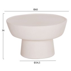 ΤΡΑΠΕΖΙ ΣΑΛΟΝΙΟΥ PIRSON HM18155.02 FIBER CEMENT ΣΕ ΛΕΥΚΟ--Φ60x36Υεκ.