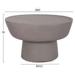 ΤΡΑΠΕΖΙ ΣΑΛΟΝΙΟΥ PIRSON HM18155.03 FIBER CEMENT ΣΕ ΓΚΡΙ--Φ60x36Υεκ.