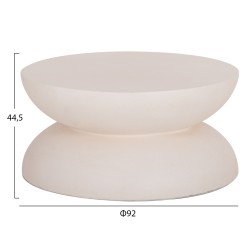ΤΡΑΠΕΖΙ ΣΑΛΟΝΙΟΥ ANNA HM18158.02 FIBER CEMENT ΣΕ ΛΕΥΚΟ--Φ92x44.5Υεκ