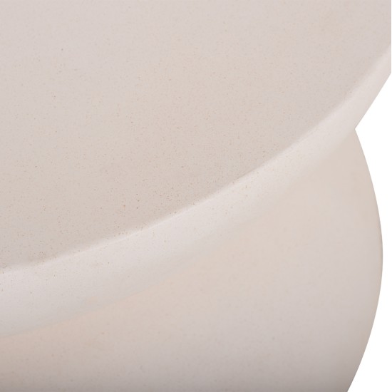 ΤΡΑΠΕΖΙ ΣΑΛΟΝΙΟΥ ANNA HM18158.02 FIBER CEMENT ΣΕ ΛΕΥΚΟ--Φ92x44.5Υεκ