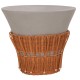 ΤΡΑΠΕΖΙ ΣΑΛΟΝΙΟΥ PERRAL HM18164.03L FIBER CEMENT ΓΚΡΙ-ΦΥΣΙΚΟ RATTAN--Φ55x45Υεκ