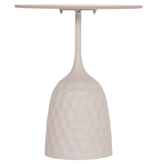 ΤΡΑΠΕΖΙ ΣΑΛΟΝΙΟΥ LONGSTEM HM18317.01 ΒΑΣΗ ΛΕΥΚΗ--SINTERED STONE CALACATA GOLD Φ50