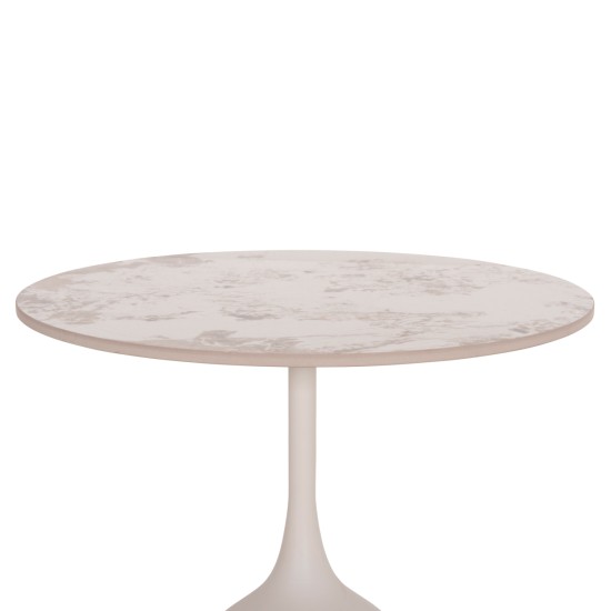 ΤΡΑΠΕΖΙ ΣΑΛΟΝΙΟΥ LONGSTEM HM18317.01 ΒΑΣΗ ΛΕΥΚΗ--SINTERED STONE CALACATA GOLD Φ50