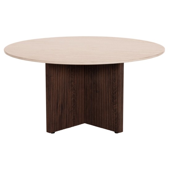 ΤΡΑΠΕΖΙ ΣΑΛΟΝΙΟΥ SKY HM18329 ΚΕΡΑΜΙΚΟ TOP ΟΨΗ ΤΡΑΒΕΡΤΙΝΑΣ-MDF ΒΑΣΗ Φ80x40Υεκ.