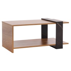 ΤΡΑΠΕΖΙ ΣΑΛΟΝΙΟΥ WILMA HM8950.12 ΜΕΛΑΜΙΝΗ ΣΕ ΦΥΣΙΚΟ-ΜΑΥΡΟ ΜΑΡΜΑΡΟ 80Χ50Χ35Υεκ.