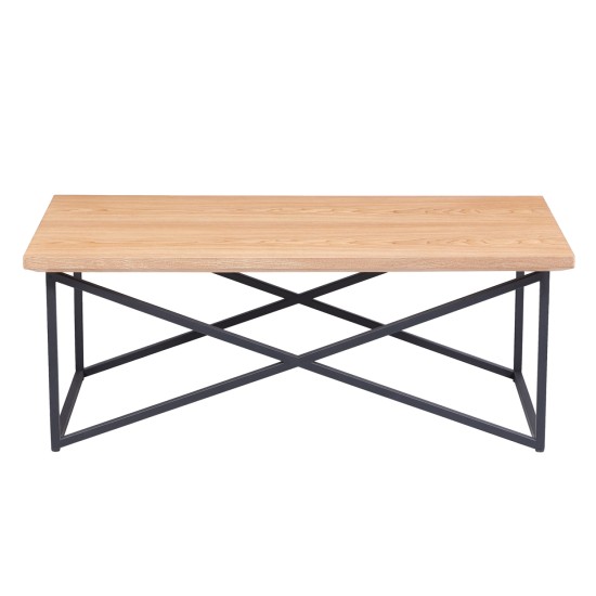 ΤΡΑΠΕΖΙ ΣΑΛΟΝΙΟΥ HM9469.01 MDF ΜΕ ΚΑΠΛΑΜΑ ΞΥΛΟΥ ΣΕ ΦΥΣΙΚΟ&ΣΤΥΛ ΡΟΥΣΤΙΚ 120x60x45,5Yεκ.