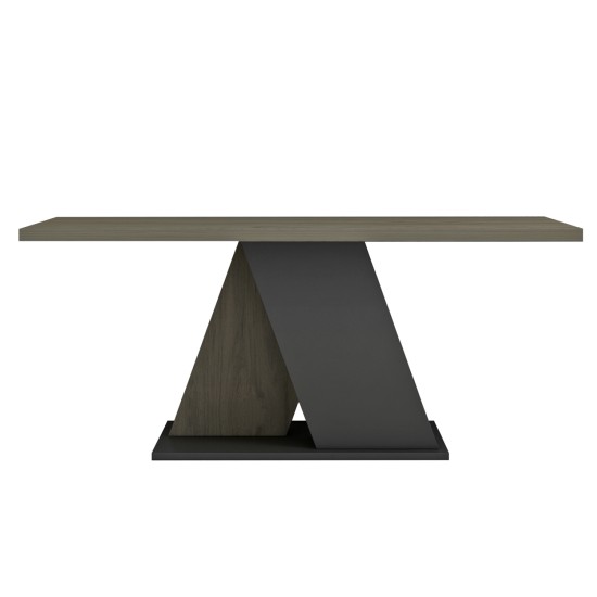 ΤΡΑΠΕΖΙ ΣΑΛΟΝΙΟΥ DILE HM9528.01 ΜΕΛΑΜΙΝΗ ΣΕ ΣΟΝΑΜΑ-ΓΚΡΙ 110x55x47Υεκ.