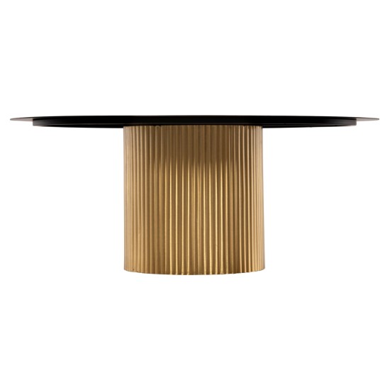 ΤΡΑΠΕΖΙ ΣΑΛΟΝΙΟΥ CLAD HM9674 ΜΕΤΑΛΛΟ ΣΕ ΧΡΥΣΟ & ΜΑΥΡΟ Φ80x32Υεκ.