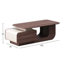 ΤΡΑΠΕΖΙ ΣΑΛΟΝΙΟΥ ΓΡΑΦΕΙΟΥ ΣΕΙΡΑ PRESIDENT HM2150 ΜΕΛΑΜΙΝΗ ΚΑΡΥΔΙ-ΜΠΕΖ 140x60x45Υεκ