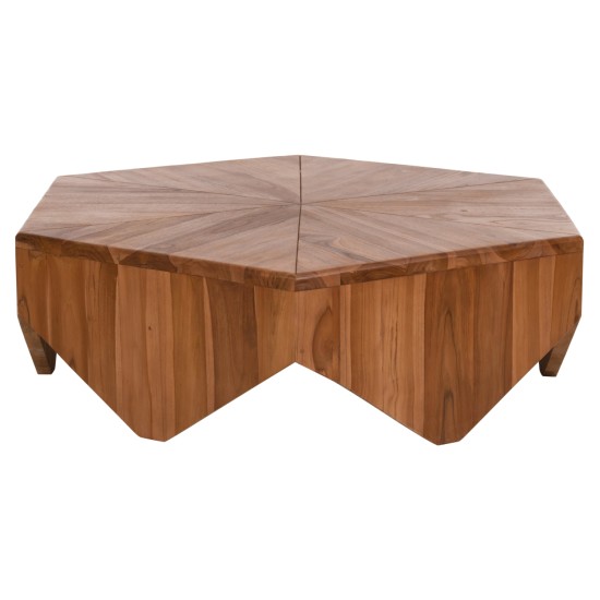 ΤΡΑΠΕΖΙ ΣΑΛΟΝΙΟΥ HEXAGON HM9790 ΞΥΛΟ ΤΕΑΚ ΣΕ ΦΥΣΙΚΟ 114x99x34Yεκ.