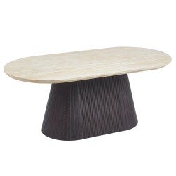 ΤΡΑΠΕΖΙ ΣΑΛΟΝΙΟΥ ΟΒΑΛ CATER HM18321 ΚΕΡΑΜΙΚΟ TOP ΟΨΗ ΤΡΑΒΕΡΤΙΝΑΣ-MDF ΒΑΣΗ 120x60x46Υεκ