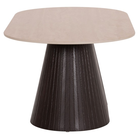 ΤΡΑΠΕΖΙ ΣΑΛΟΝΙΟΥ ΟΒΑΛ CATER HM18321 ΚΕΡΑΜΙΚΟ TOP ΟΨΗ ΤΡΑΒΕΡΤΙΝΑΣ-MDF ΒΑΣΗ 120x60x46Υεκ