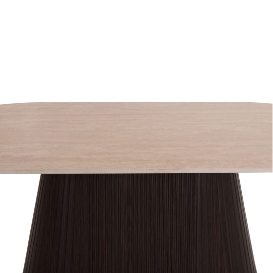 ΤΡΑΠΕΖΙ ΣΑΛΟΝΙΟΥ ΟΒΑΛ CATER HM18321 ΚΕΡΑΜΙΚΟ TOP ΟΨΗ ΤΡΑΒΕΡΤΙΝΑΣ-MDF ΒΑΣΗ 120x60x46Υεκ