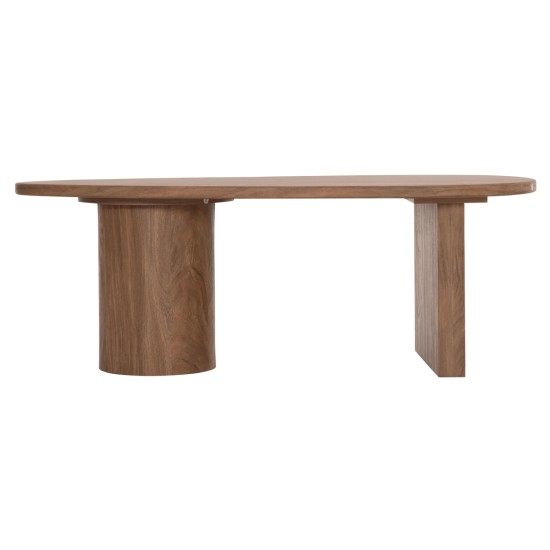 ΤΡΑΠΕΖΙ ΣΑΛΟΝΙΟΥ ΟΒΑΛ ALPER HM18327 MDF ΣΕ SONAMA ΧΡΩΜΑ 110x60x40Υεκ