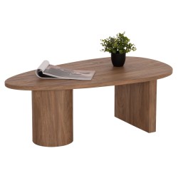 ΤΡΑΠΕΖΙ ΣΑΛΟΝΙΟΥ ΟΒΑΛ ALPER HM18327 MDF ΣΕ SONAMA ΧΡΩΜΑ 110x60x40Υεκ