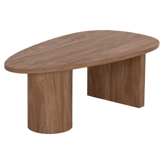 ΤΡΑΠΕΖΙ ΣΑΛΟΝΙΟΥ ΟΒΑΛ ALPER HM18327 MDF ΣΕ SONAMA ΧΡΩΜΑ 110x60x40Υεκ