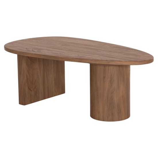 ΤΡΑΠΕΖΙ ΣΑΛΟΝΙΟΥ ΟΒΑΛ ALPER HM18327 MDF ΣΕ SONAMA ΧΡΩΜΑ 110x60x40Υεκ