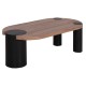 ΤΡΑΠΕΖΙ ΣΑΛΟΝΙΟΥ ΟΒΑΛ OVALON HM18433.05 MDF TOP ΚΑΡΥΔΙ-MDF ΠΟΔΙΑ ΜΑΥΡΑ 120x60x40Υεκ