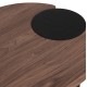 ΤΡΑΠΕΖΙ ΣΑΛΟΝΙΟΥ ΟΒΑΛ OVALON HM18433.05 MDF TOP ΚΑΡΥΔΙ-MDF ΠΟΔΙΑ ΜΑΥΡΑ 120x60x40Υεκ