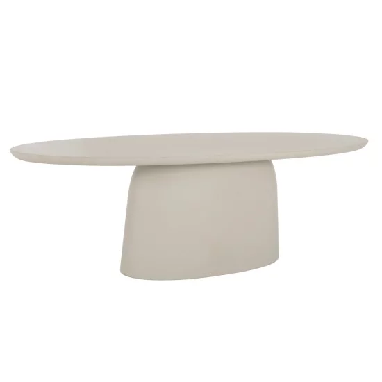 ΤΡΑΠΕΖΙ ΣΑΛΟΝΙΟΥ ΟΒΑΛ BRECCAN HM6594.02 ΜΠΕΖ FIBER CEMENT 130x70x40Υεκ