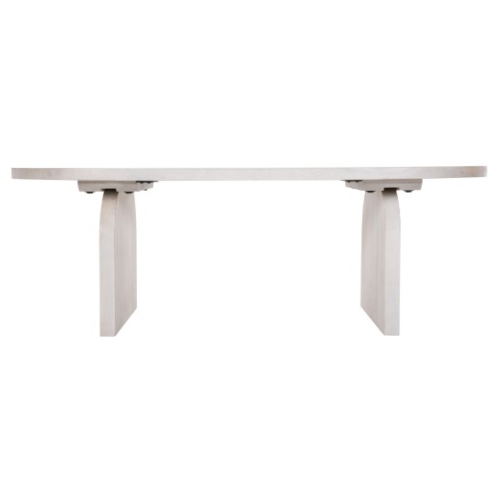 ΤΡΑΠΕΖΙ ΣΑΛΟΝΙΟΥ ΟΒΑΛ HONKY HM9691 ΜΑΣΙΦ ΞΥΛΟ MANGO ΣΕ ΛΕΥΚΟ 120x60x40Yεκ.