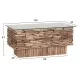 ΤΡΑΠΕΖΙ ΣΑΛΟΝΙΟΥ ΟΡΘΟΓΩΝΙΟ SPARROW HM18366 DRIFTWOOD--ΓΥΑΛΙ 105x45x47Υεκ.