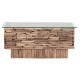 ΤΡΑΠΕΖΙ ΣΑΛΟΝΙΟΥ ΟΡΘΟΓΩΝΙΟ SPARROW HM18366 DRIFTWOOD--ΓΥΑΛΙ 105x45x47Υεκ.