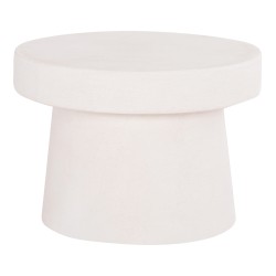 ΤΡΑΠΕΖΙ ΣΑΛΟΝΙΟΥ ΣΤΡΟΓΓΥΛΟ ΣΕΙΡΑ SANTORINI HM18051 MDF ΣΕ ΥΠΟΛΕΥΚΟ ΧΡΩΜΑ Φ60x42,5Υεκ.