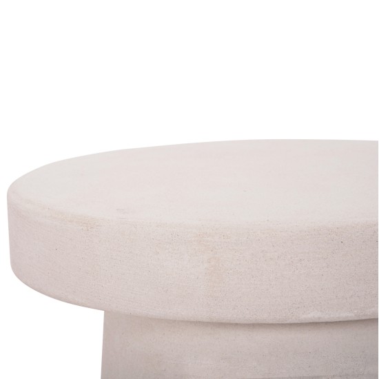 ΤΡΑΠΕΖΙ ΣΑΛΟΝΙΟΥ ΣΤΡΟΓΓΥΛΟ ΣΕΙΡΑ SANTORINI HM18052 MDF ΣΕ ΥΠΟΛΕΥΚΟ ΧΡΩΜΑ Φ48x49Υεκ.