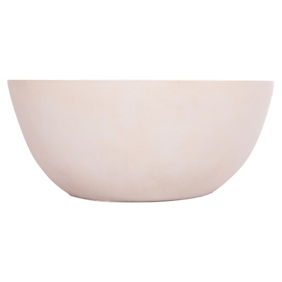 ΤΡΑΠΕΖΙ ΣΑΛΟΝΙΟΥ ΣΤΡΟΓΓΥΛΟ ALLAN HM18162.02 FIBER CEMENT ΣΕ ΑΝΟΙΧΤΟ ΜΠΕΖ--Φ92x49Υεκ.