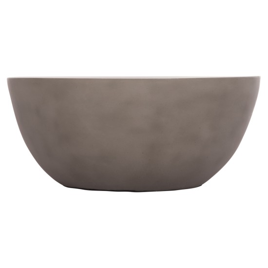 ΤΡΑΠΕΖΙ ΣΑΛΟΝΙΟΥ ΣΤΡΟΓΓΥΛΟ ALLAN HM18162.03 FIBER CEMENT ΣΕ ΓΚΡΙ--Φ92x49Υεκ.