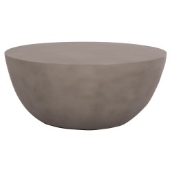 ΤΡΑΠΕΖΙ ΣΑΛΟΝΙΟΥ ΣΤΡΟΓΓΥΛΟ ALLAN HM18162.03 FIBER CEMENT ΣΕ ΓΚΡΙ--Φ92x49Υεκ.