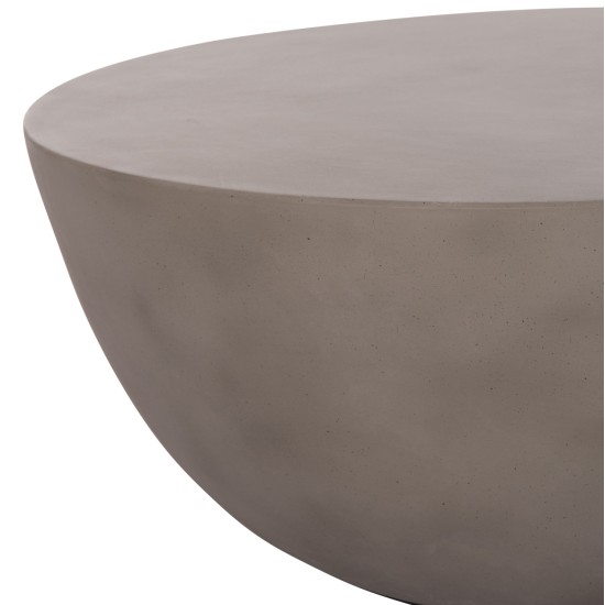 ΤΡΑΠΕΖΙ ΣΑΛΟΝΙΟΥ ΣΤΡΟΓΓΥΛΟ ALLAN HM18162.03 FIBER CEMENT ΣΕ ΓΚΡΙ--Φ92x49Υεκ.