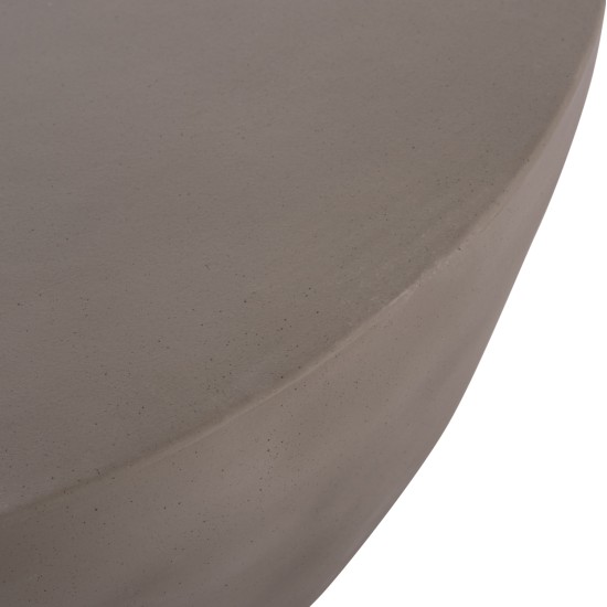 ΤΡΑΠΕΖΙ ΣΑΛΟΝΙΟΥ ΣΤΡΟΓΓΥΛΟ ALLAN HM18162.03 FIBER CEMENT ΣΕ ΓΚΡΙ--Φ92x49Υεκ.